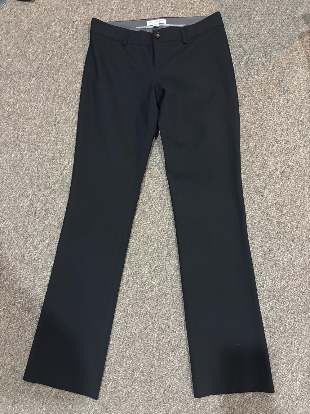 Banana Republic $98 Logan Trouser Slim Washable Bi-Stretch Pant Size 2 Black - Picture 3 of 11